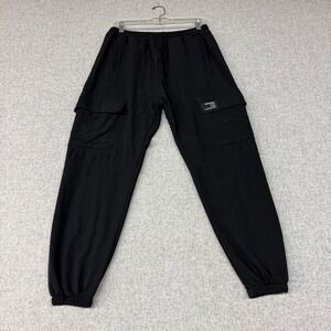 Sangtree Cargo Jogger Pants Size Medium Black Cotton Blend Elastic Waist Pockets